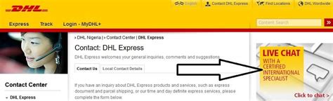 dhl contact live chat.